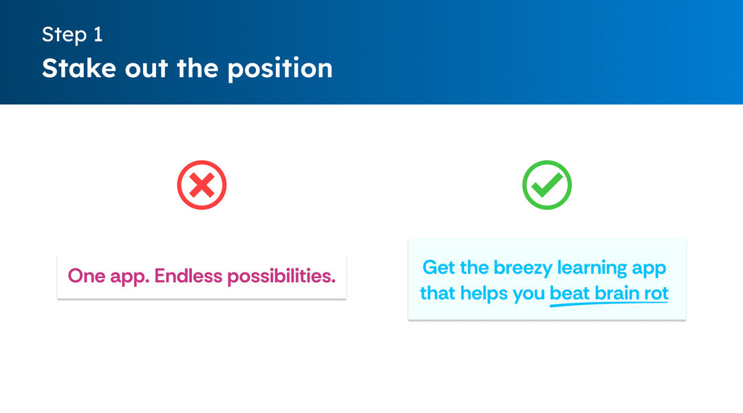 Before: One app. Endless possibilities. After: Get the breezy learning app that helps you beat brain rot.