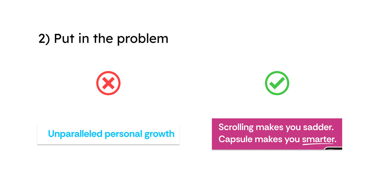 2) Put in the problem