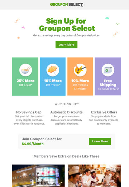 Membership offer